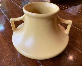 261. Yellow Vase with Handles (6" x 4")