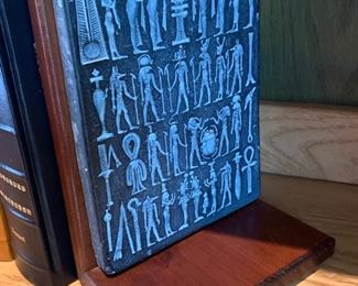 286. Pair of Hieroglyphics Bookends (7" x 10")