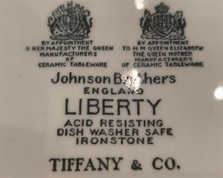 270. Set of 4 Johnson Brothers Liberty Tiffany & Co. Dessert Plates 