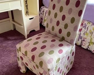335. Custom Slipper Chair (20" x 20" x 38") (as is)