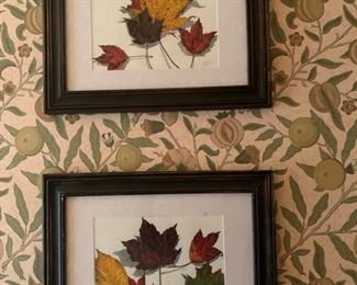 Pair of Leaf Collages by Kat Block