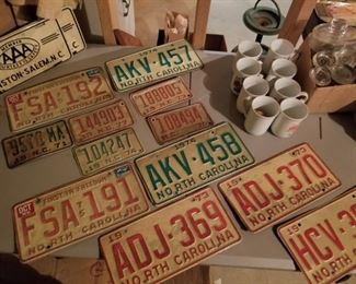 Vintage North Carolina License Plates (Same as Previous Pic)