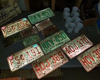 Vintage North Carolina License Plates