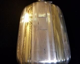 Sterling and 14k Gold Flask