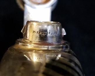 Sterling and 14k Gold Flask