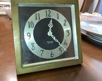 Tiffany brass clock circa 1930