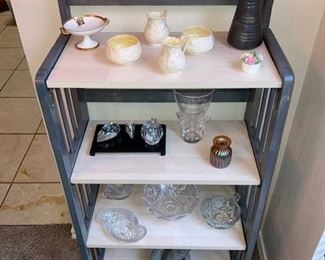 More quality collectibles including Belleek, Stueben glass vase, cut glass and some neat animal figures