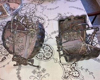 Antique English bun warmers