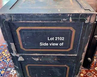 Lot 2102 $500.00 Hall's Safe and Lock Co. Side View. This item is VERY VERY HEAVY. We will NOT be moving it for you.