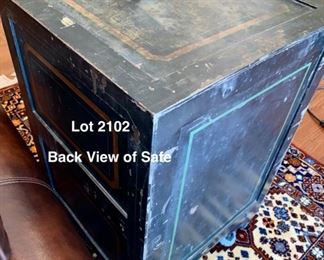 Lot 2102 $500.00 Hall's Safe and Lock Co. Back View. This item is VERY VERY HEAVY. We will NOT be moving it for you.