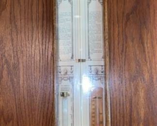 Lot 2116 $125.00 Antique Admiral Fitzroy's Barometer 1800's wood case with glass front, nice condition 41.5"H x 10.5" W. This is another piece that try as we might, could not get a decent photo, because of flash glare. The graphics have such fun vintage appeal - really, this will go with any decor! Buy it now!!!