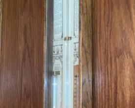 Lot 2116 $125.00 Antique Admiral Fitzroy's Barometer 1800's wood case with glass front, nice condition 41.5"H x 10.5" W. This is another piece that try as we might, could not get a decent photo, because of flash glare. The graphics have such fun vintage appeal - really, this will go with any decor! Buy it now!!!