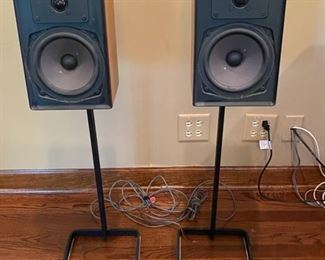Lot 2114 $350.00 Pair of a/d/s L400e Speakers w/ stands.