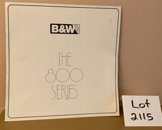 Lot 2115. $1,250.00. B&W Model 802F Special Series 80. Pair of High-End Speakers 42"Hx14"Dx12"W
