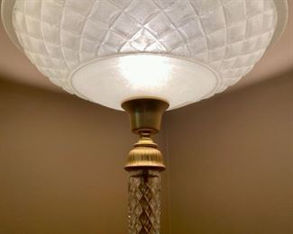 Lot 2124 $175.00 Gold tone, gorgeous torchiere floor lamp.