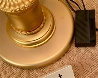 Lot 2124 $175.00 Gold tone, gorgeous torchiere floor lamp.