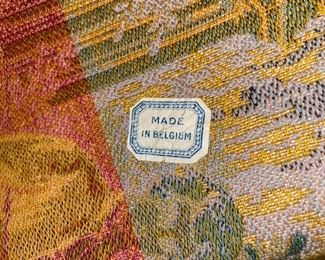 Lot 2131, $50.00 Large Tapestry - Made in Belgium- depicting colonial images 20" H x 56" W - Surely you or someone you know appreciate the old tapestries from days of yore. And a tremendous gift at half price!