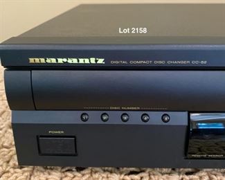Lot 2158, $120.00 Marantz Digital Compact Disc Changer CC-52. Front Panel