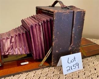 Lot 2159 $125.00 Rochester Optical Co. Victor, Large Format Camera Premo Back, Red Bellows