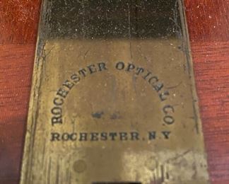 Lot 2159 $125.00 Rochester Optical Co. Victor, Large Format Camera Premo Back, Red Bellows - This company was part of an unsuccessful merger of camera companies in 1899. and the resulting company was taken over by Kodak in 1903. They continued to continue making the Premo Camera Line, shown here.