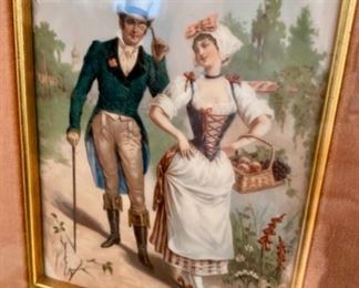 Lot 2147 $45.00 Original art, hand-painted tile nicely framed, the artist is Kooser