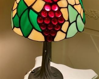 Lot 2143 $38.00 Stained Glass Lamp 15" H x 8" W