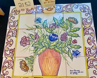 Lot 2152 $95.00 Casa de Artesanato Se Velha, hand painted glazed tiles