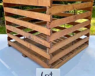 Lot 2188, $45.00 Antique wood egg crate made by Cummer Mfg. Co., Cadillac, MI