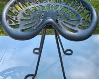 Lot 2195 $100.00. Parlin & Orendorff Co. Canton, IL - Cast iron tractor seat stool. A very cool seat!
