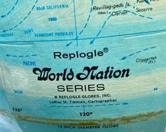 Lot 2198. $15.00. Vintage Repogle Globe, World Nation Series