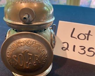 Lot 2135. $95.00. Solar Automobile Car lamp by Badger Brass Mfg. Co. Kenosha, WI c. 1899-1910 - could be a bicycle or motorcycle lamp as well, good cond.