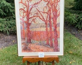 Lot 2205, $150.00 "Sentinels" Watercolor by Barbara J McCornack "26.5"w x 34.5"l (Easel in later lot).