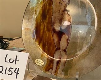 Lot 2154. $75.00. Count Angelo Agazzi Nude Impression Reverse Painting on Glass Plate (has some issues on edges)