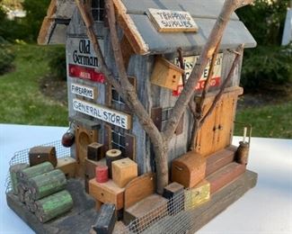 Lot 2212 $48.00. Whimsical M.L. Studtman Original Birdhouse General Store, Unique and Great Detail 12" H x 7.5" W x 10" D This is another favorite!