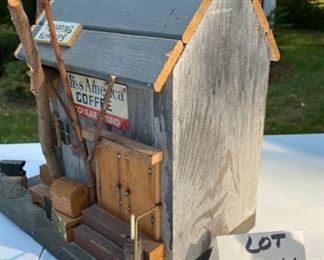 Lot 2212 $48.00. Whimsical M.L. Studtman Original Birdhouse General Store, Unique and Great Detail 12" H x 7.5" W x 10" D This is another favorite!