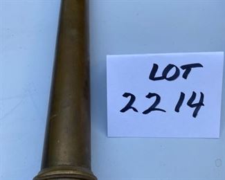 Lot 2214. $40.00. Vintage Brass Hand Pump #11 used for Planting Seeds from Vaughan's Seed Store in Western Springs, and there is a whole lot of history behind this seeder. I'm sorry we don't have a better photo of this awesome piece. 24" L x 1.5" W. i.d. tag says Vaughan's Seed Store, Chicago & New York. I believe this piece is brass.