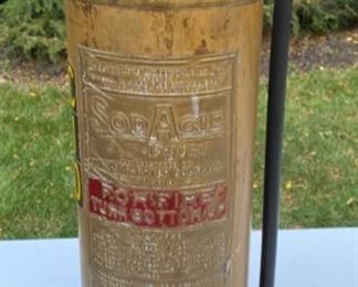 Lot 2216 $135.00. Vintage Copper and Steel Fire Extinguisher, SOD-ACID by Fyr-Fyter Co. Dayton, OH. Interesting piece.
