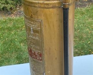 Lot 2216 $135.00. Vintage Copper and Steel Fire Extinguisher, SOD-ACID by Fyr-Fyter Co. Dayton, OH. Interesting piece.
