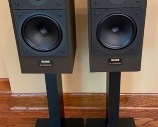 Lot 2253 $375.00. Pair of SL600 Speakers by Celestion w/ Stands. The SL600 is a compact speaker measuring 14-1/2 x 8 x 9-1/4 inches and weighing only 11-1/4 pounds. No level balancing or response adjustments are needed or provided. Original Price: $1,500 per pair, including stands.