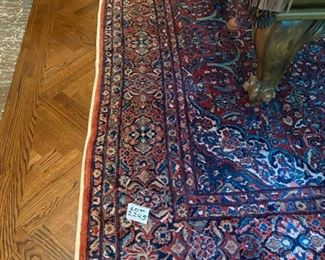 Lot 2245 Sunday Discounted Price: $1,250.00 FIRM. Was $1,750.00 Oriental Rug Under the Pool Table in Maroon, Tan, Beige, Blue Colors. Excellent Condition Wool Hand Woven. 141" L x 100" W. This Rug is Absolutely Gorgeous.