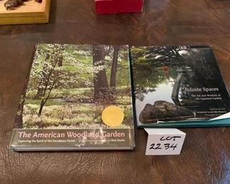 Lot 2234. $18.00 Two Gardening Books: American Woodland Garden by Rich Darke, and Infinite Spaces - The Art of the Japanese Garden.