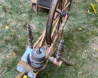 Lot 2302. $65.00 "What goes up must come down, Spinnin' Wheel, got to go round." Probably dating myself with that Blood, Sweat & Tears Song, lol. Well here's a Vintage Spinning Wheel as shown-- Great for decor. From Sweden, with a 22" wheel