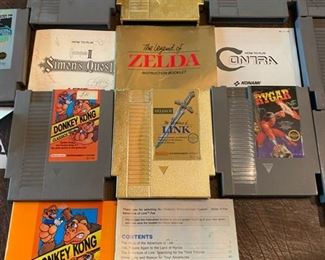 Lot 2262 $40.00 10 NES Nintendo Video Games including 5 Games with Instruction Booklets
