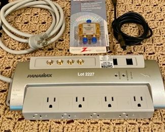 Lot 2227 25.00. Panamax Surge Protector, Zenith Digital Switch and Optical Cable