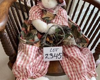Lot 2345. $18.00. Sweet Plush Bunny all dolled up! Cute for Easter!