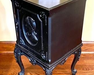 Lot 2298 $135.00 Antique Smoking Stand and Humidor. Copper Lined. Real Cool. 12.5" Square x 24.5 H