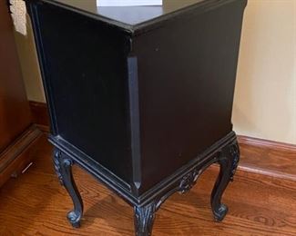 Lot 2298 $135.00 Antique Smoking Stand and Humidor. Copper Lined. Real Cool. 12.5" Square x 24.5 H