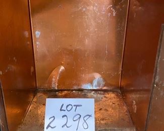 Lot 2298 $135.00 Antique Smoking Stand and Humidor. Copper Lined. Real Cool. 12.5" Square x 24.5 H