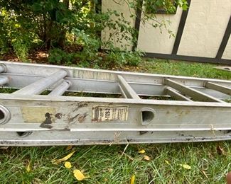 Lot 2310. $60.00 Aluminum 28 ft extension ladder. Werner Saf-T Master