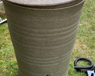 Lot 2311 $90.00 Fiskars Rain Barrel. www.rain-barrel.com w/hose + pump + spiggot